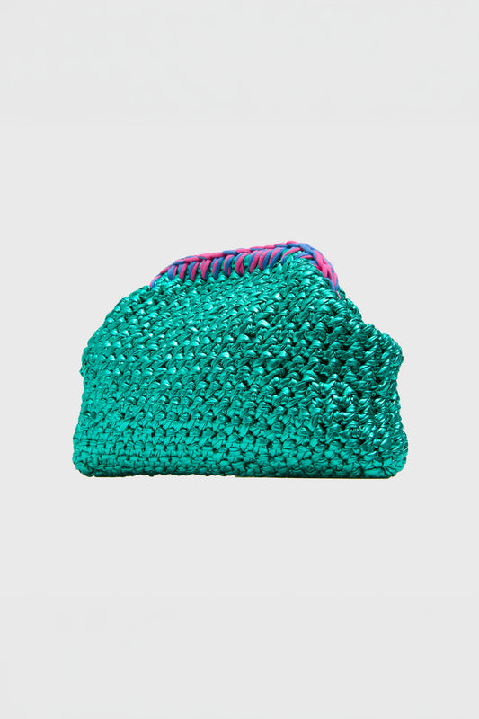 Crochet Clutch, Teal