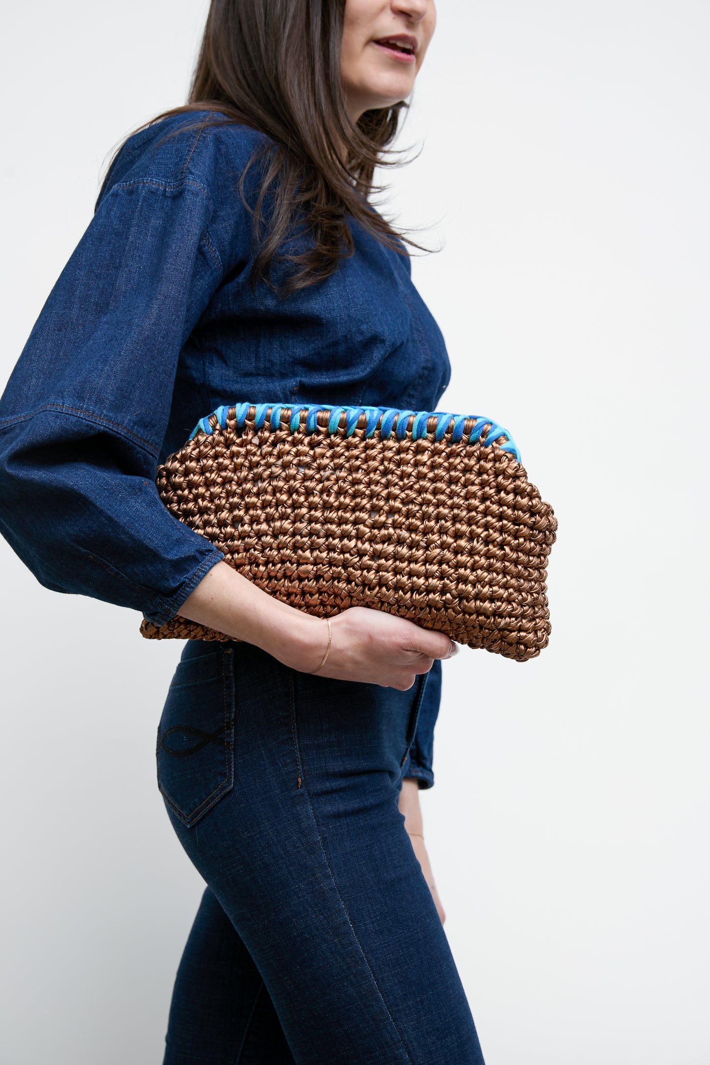 Crochet Clutch, Bronze