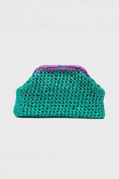 Nº 3 Crochet Clutch, Teal