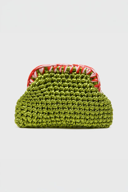 Nº 6 Crochet Clutch, Lime