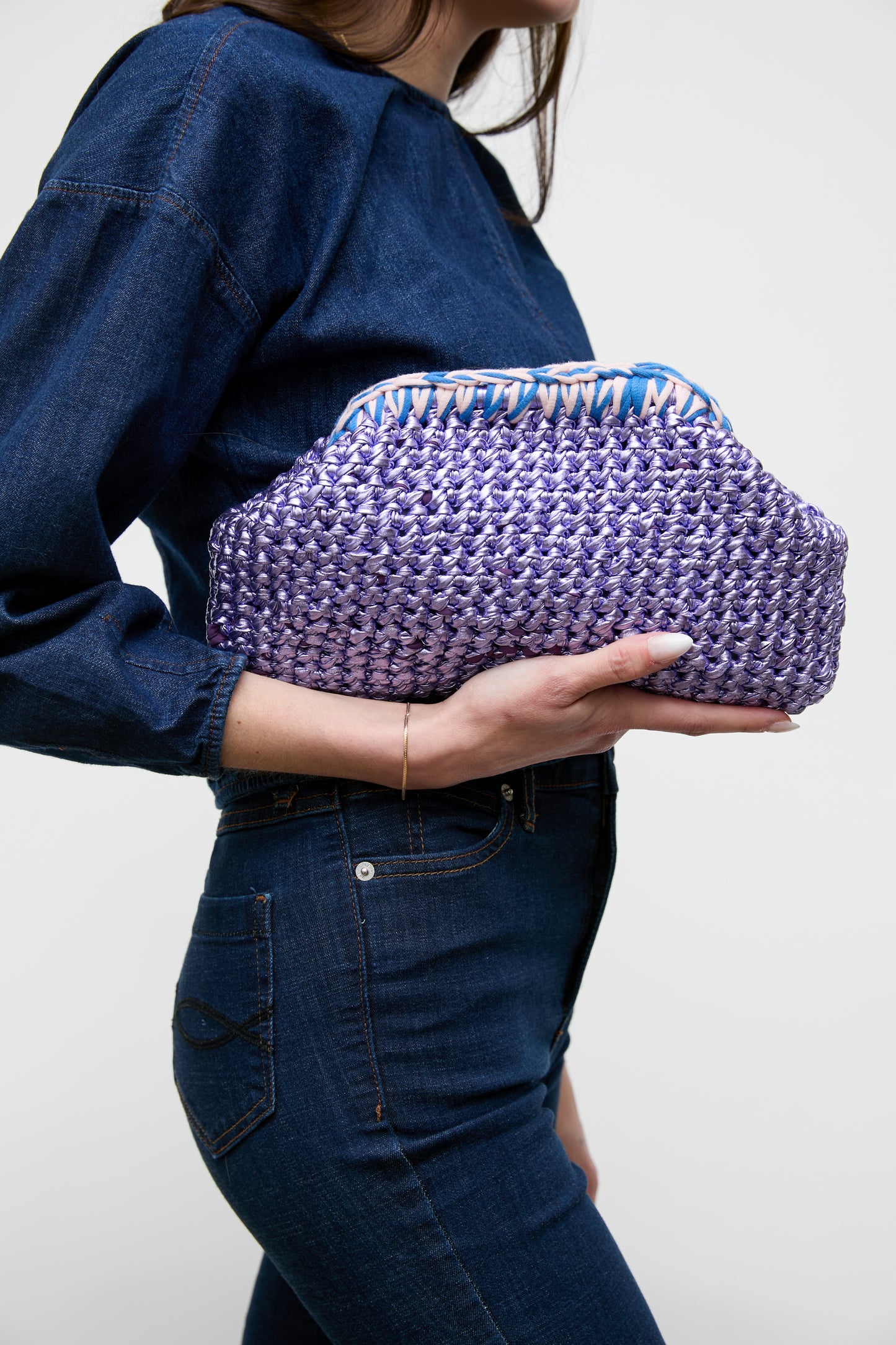 Crochet Clutch, Lilac