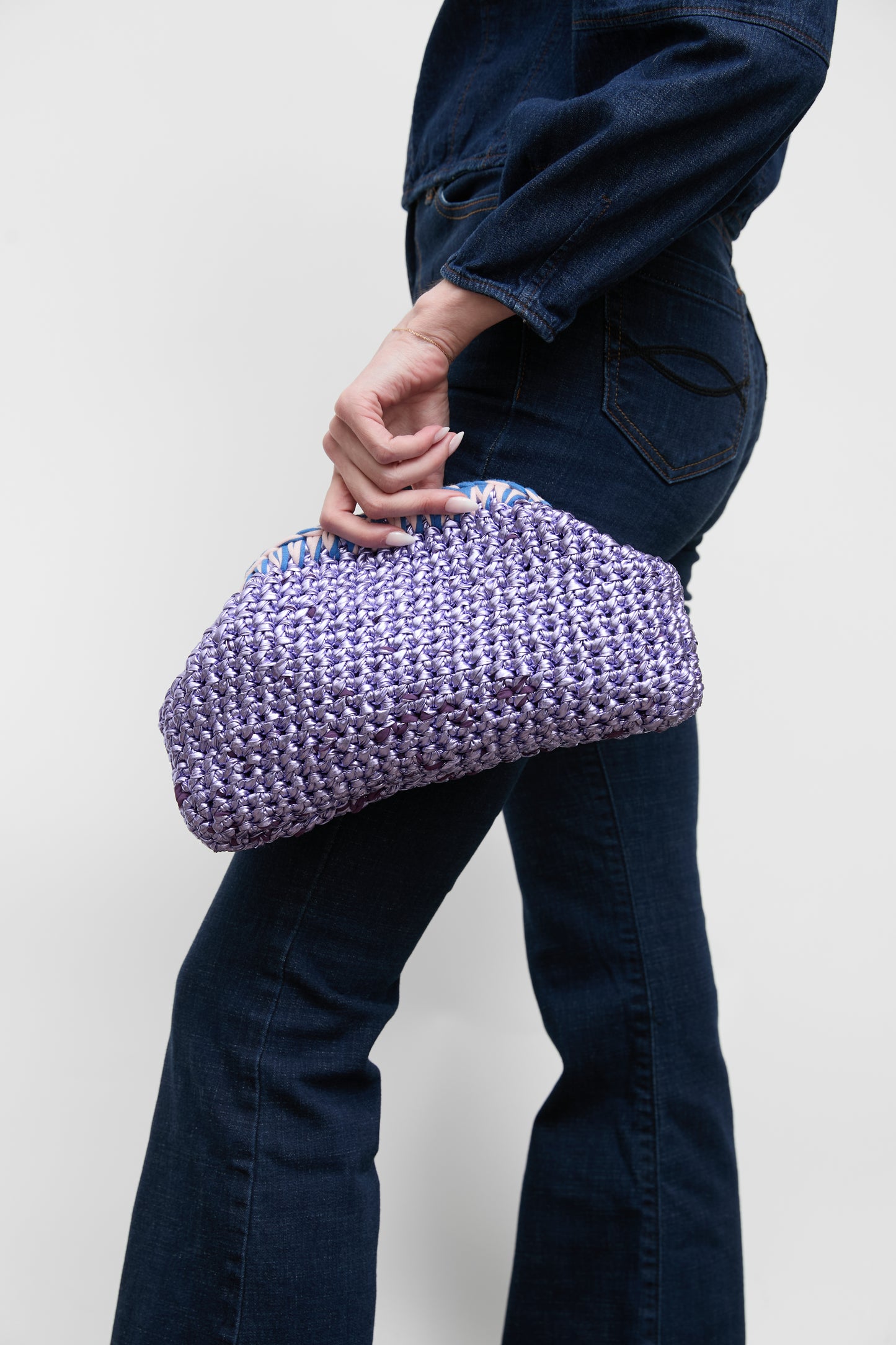 Crochet Clutch, Lilac