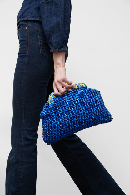 Nº 2 Crochet Clutch, Royal Blue